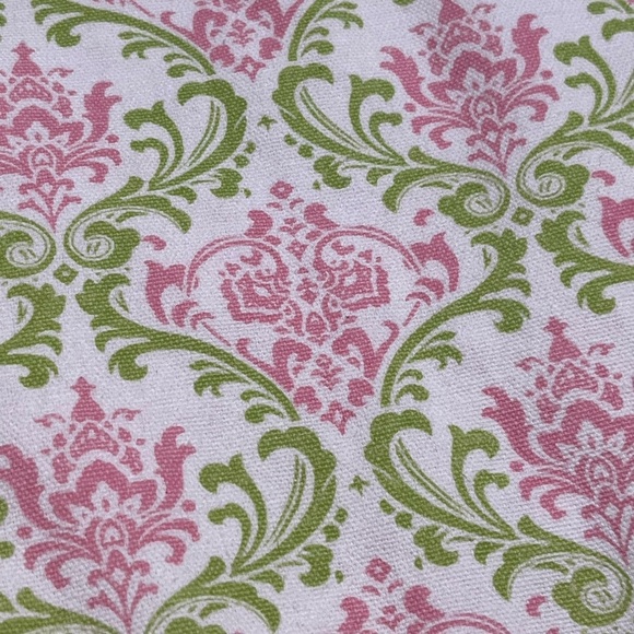 Crib Blanket Polka Tot Designs Custom-Made Pink & Green Paisley Print Mink Feel - Picture 5 of 6